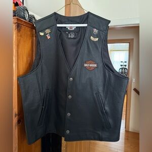 Harley-Davidson Black Button-Up Vest